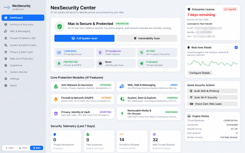NexSecurity Antivirus & Threat Protection